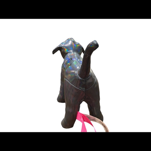 PINK Victoria's Secret Metallic Silver Plush Dog (2013) - Picture 6 of 7